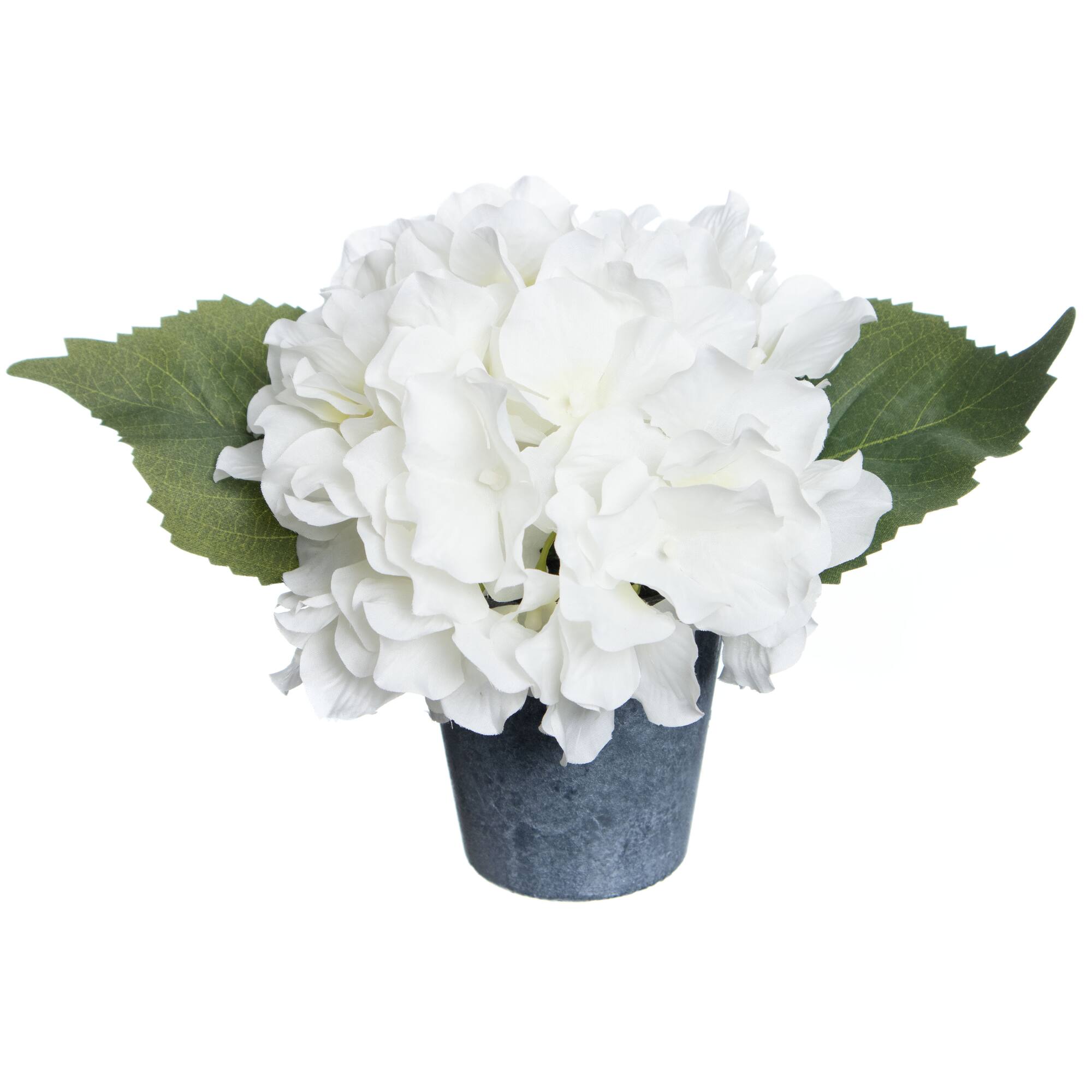 10" Premade White Hydrangea Potted Plant by Ashland®